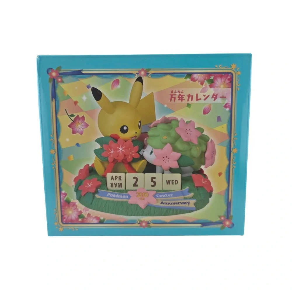 Pokemon‎ Center 20th Anniversary Pikachu Shaymin Perpetual Calendar Figure
